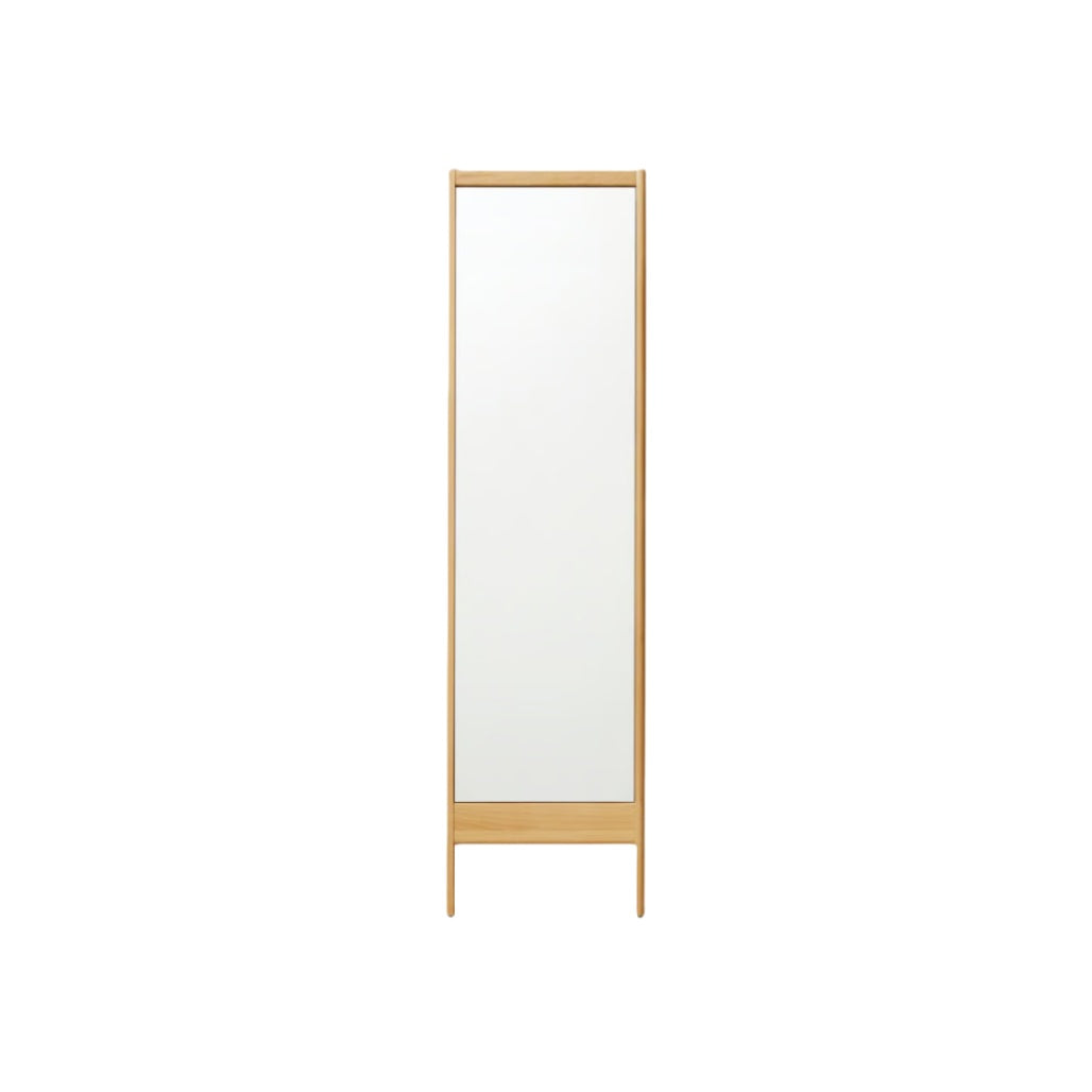 Modern Wooden Full-Length Mirror with Minimalist Design**