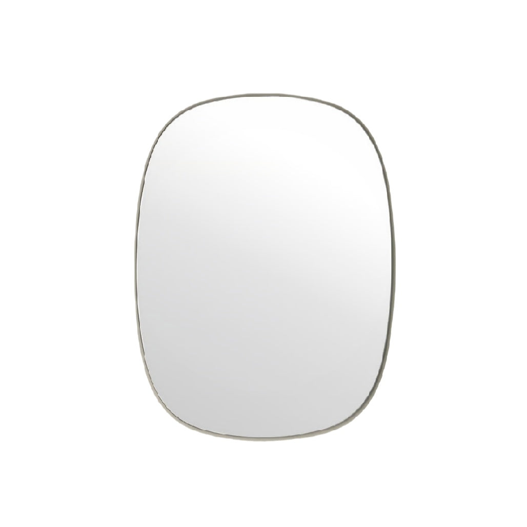 Minimalist Oval Wall Mirror with Sleek Metal Frame
