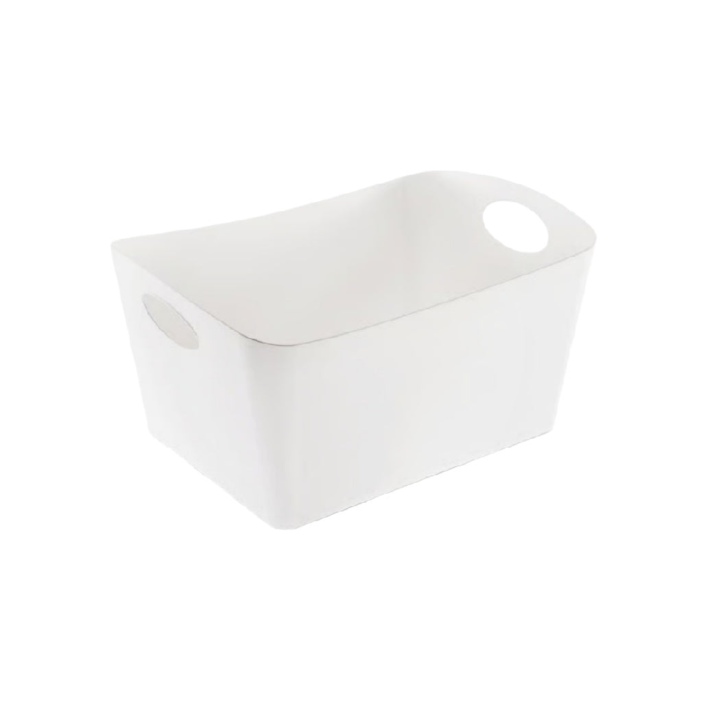 Stylish White Storage Basket with Handles - Versatile and Functional Organization Solution