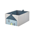 Stylish Fabric Storage Box with House Design and Handles**