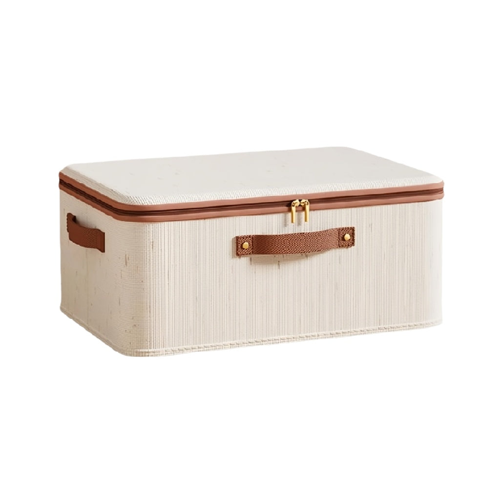 Elegant Storage Box with Zipper Closure – Stylish Organizing Solution for Home and Office