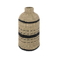 Handwoven Decorative Vase with Striped Design**