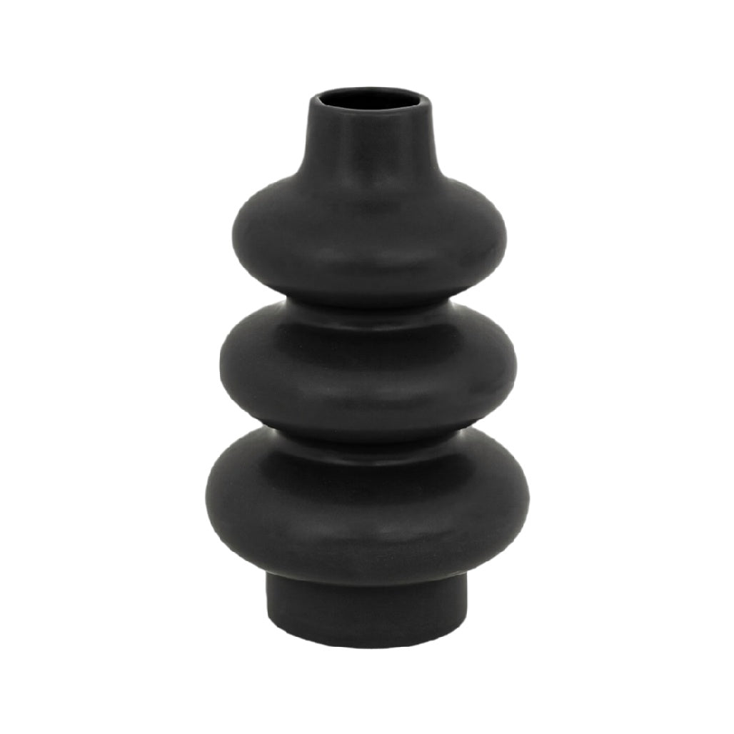 Modern Black Silicone Flower Vase - Sleek Design for Home Decor